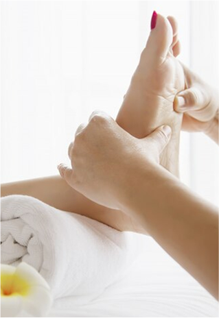 Massage des pieds relaxant
